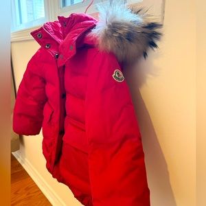 Moncler 3y Pink Down Jacket with fur hood